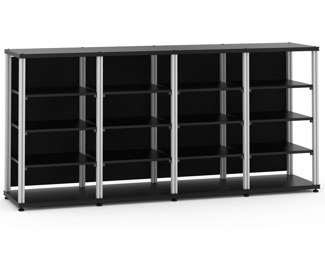 Synergy 40 Quad-Width Core Module, Black Oak with Aluminum Posts