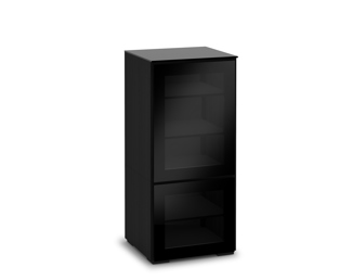 Oslo 517, Single-Width Audio Cabinet, Wenge/Smoked Glass